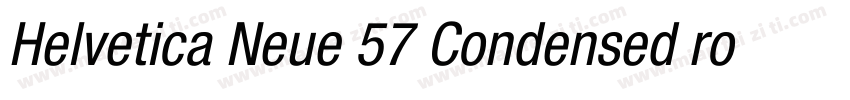 Helvetica Neue 57 Condensed roman f字体转换